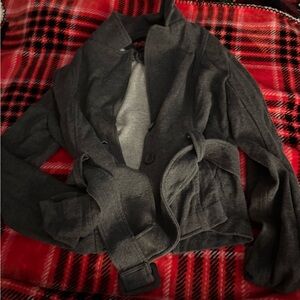 Elegant Charcoal Trench Coat